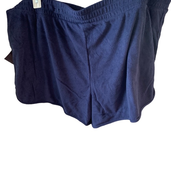 Ava & Viv Terry Cloth Shorts Women’s 2X Navy Blue w/ Pockets - Picture 9 of 10